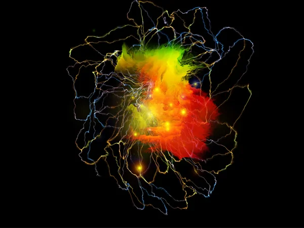 Işıklar in fractal denizanası — Stok fotoğraf