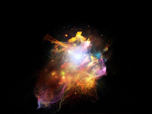 Virtual Fractal Nebula — Stock Photo, Image