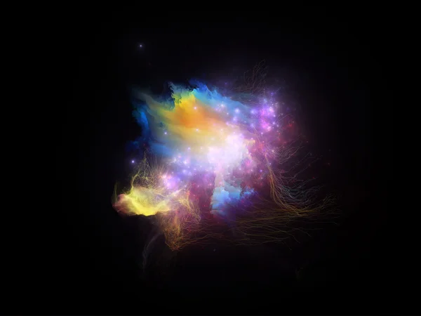 Virtual Fractal Nebula — Stock Photo, Image