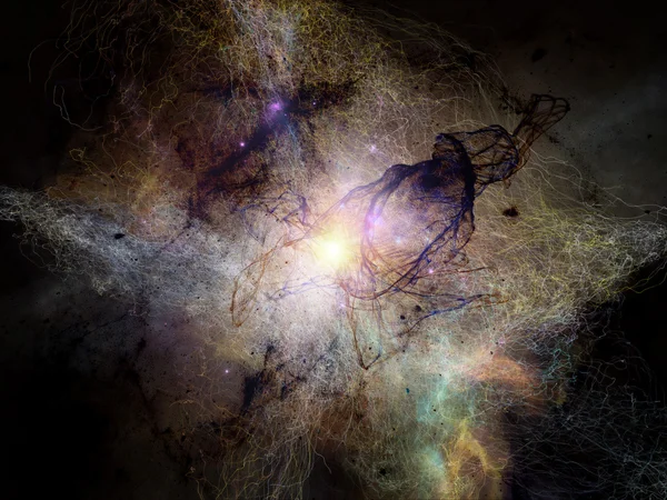 Shining Fractal Nebula — Stock Photo, Image