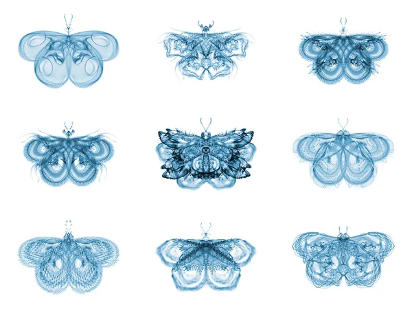 Metaphorische fraktale Schmetterlinge — Stockfoto