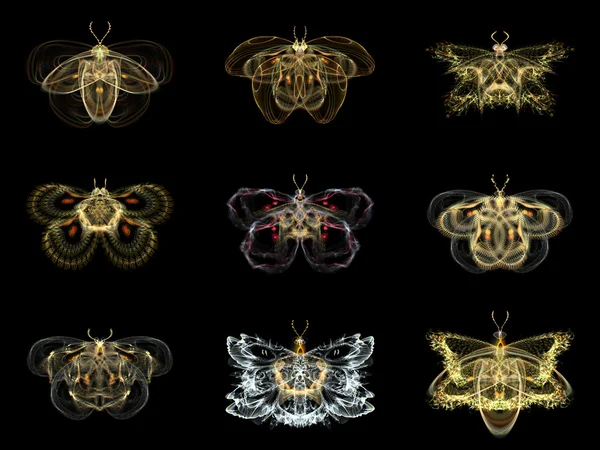 Sanal fraktal kelebekler — Stok fotoğraf