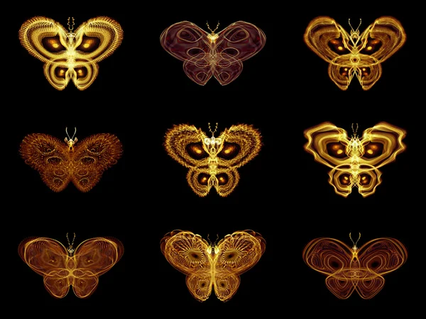 フラクタル蝶の選択 — ストック写真