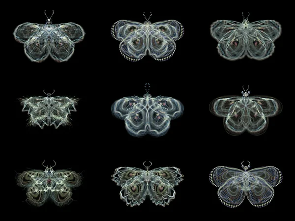 Metaphorical Fractal Butterflies — Stock Photo, Image