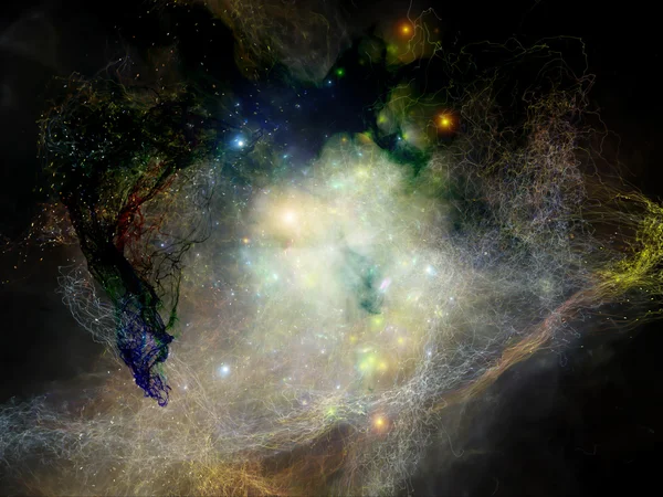 フラクタル星雲のグロー — ストック写真