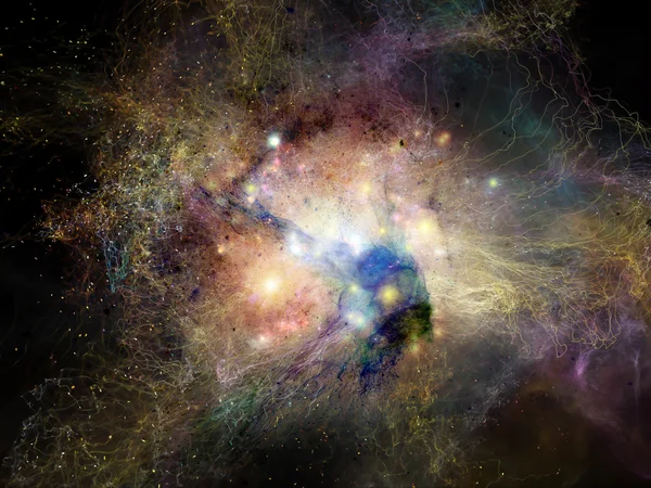 Visualização de Nebulosas Fractais — Fotografia de Stock