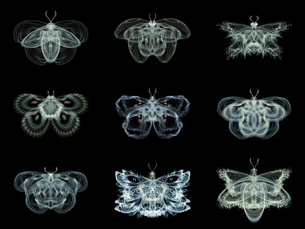 Virtuele fractal vlinders — Stockfoto