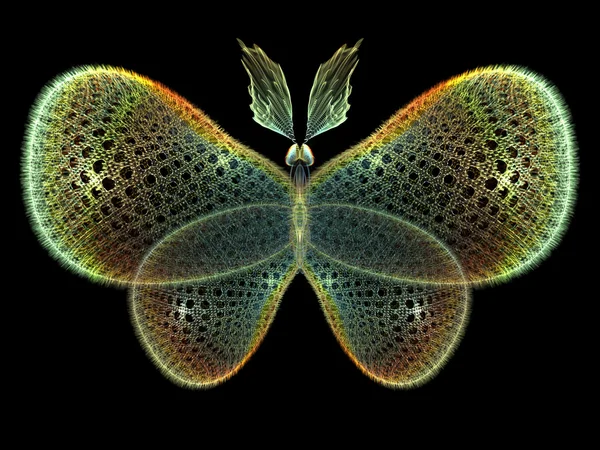 Fraktal fjäril — Stockfoto