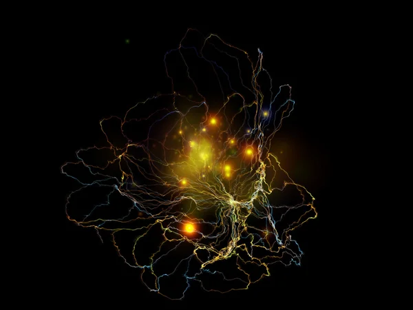 フラクタル星雲の進化 — ストック写真
