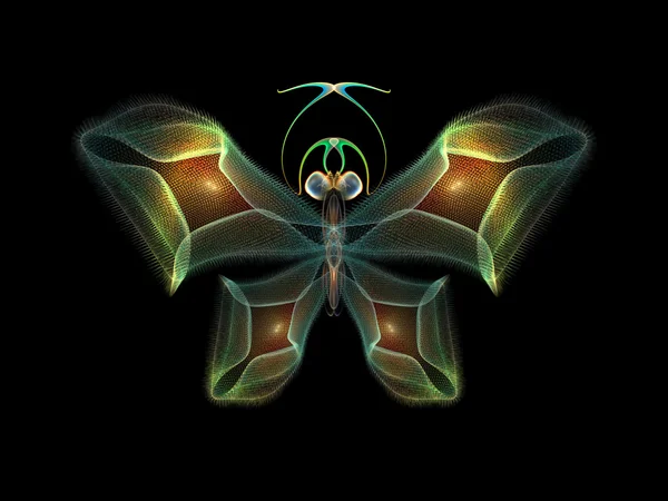 Mariposa fractal — Foto de Stock