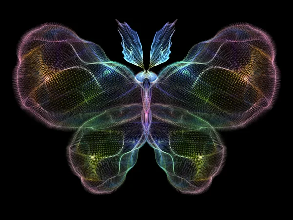 フラクタルの蝶 — ストック写真