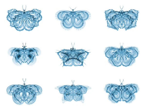 Virtual Fractal Butterflies — Stock Photo, Image