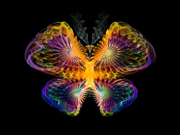 Lebendiger Schmetterling — Stockfoto
