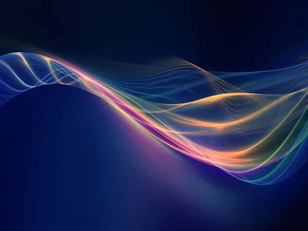 Эволюция фрактальных волн — стоковое фото