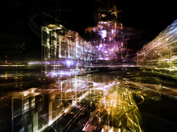 Lichter der zukünftigen Stadt — Stockfoto