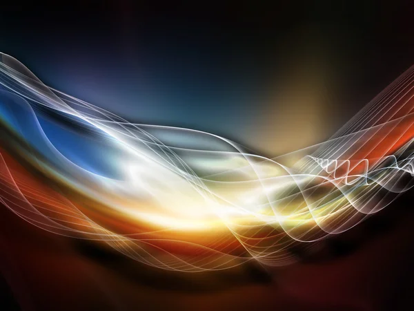 Kleurrijke fractal golven — Stockfoto