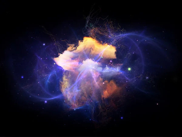虚拟分形星云 — 图库照片