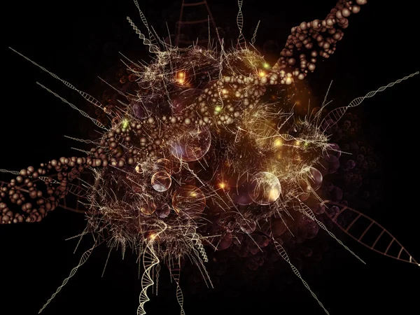 Виртуальная жизнь ДНК — стоковое фото