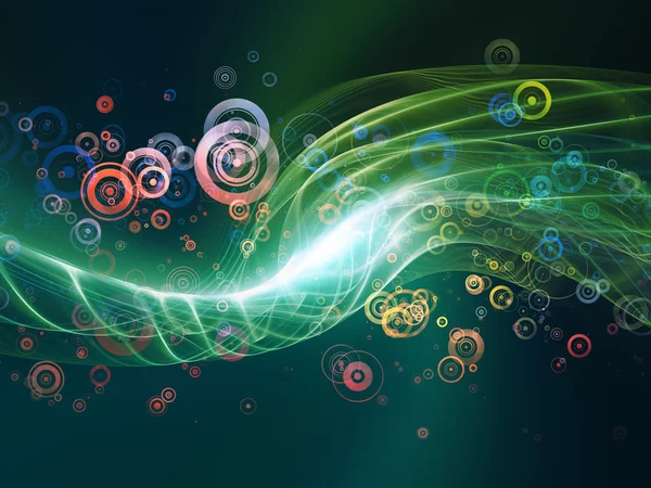 Visualization of Fractal Waves — Stock Photo, Image