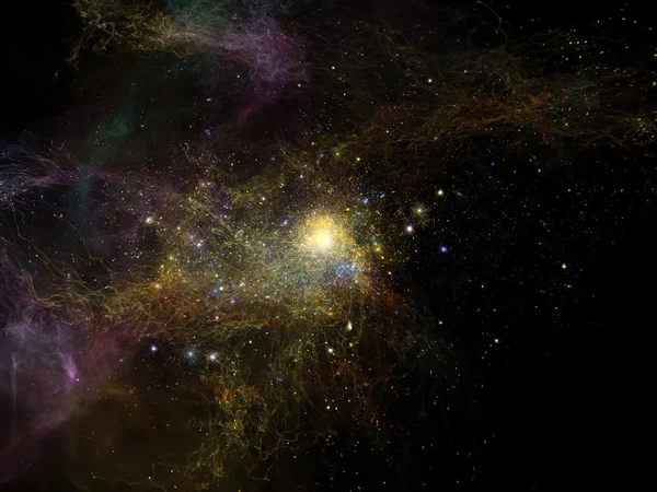 Abstracción de las nebulosas fractal — Stockfoto