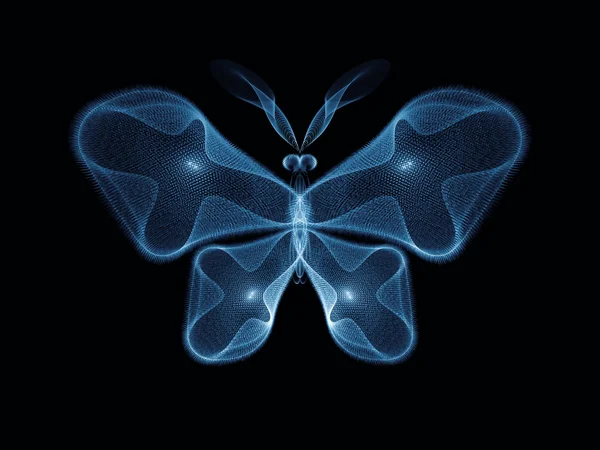 디지털 나비 방향으로 — 스톡 사진