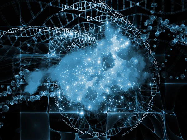 Lichten van dna — Stockfoto