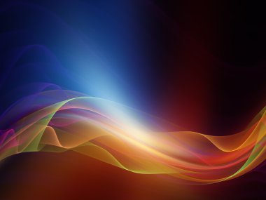 Işıklar in fractal dalgalar