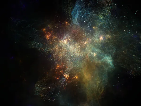 フラクタル星雲のアンフォールディング — ストック写真