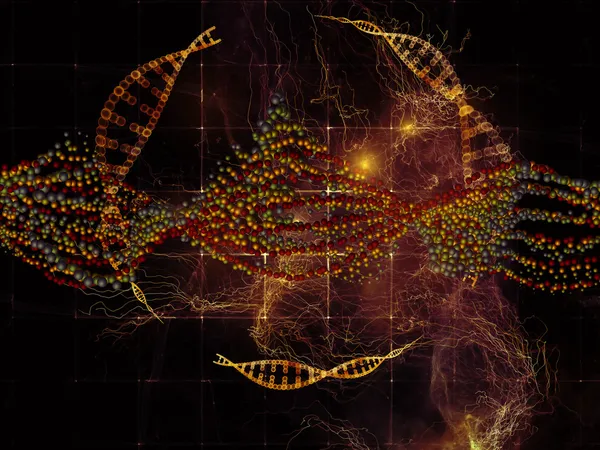 Visualisatie van dna — Stockfoto