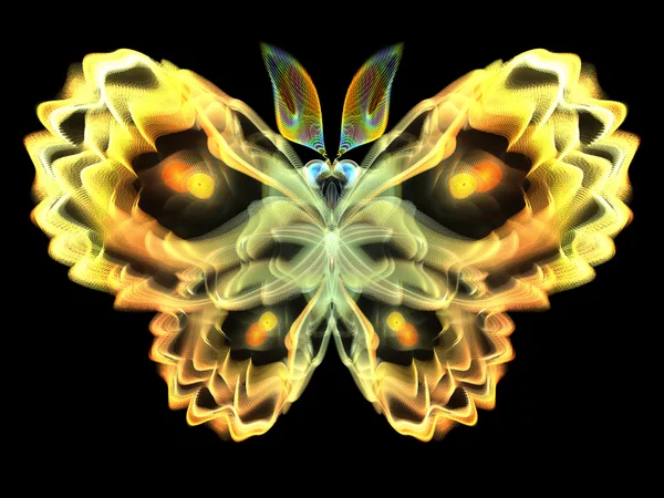 Fractal vlinder — Stockfoto