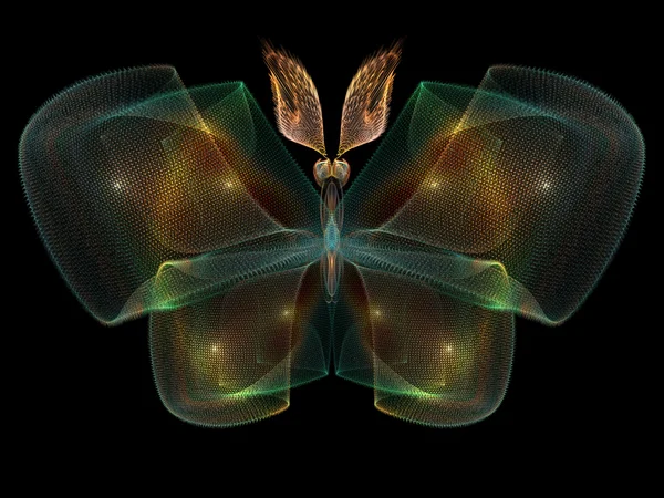 Fraktal fjäril — Stockfoto