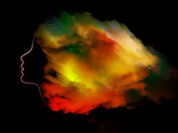 Pilvi tyttö — kuvapankkivalokuva