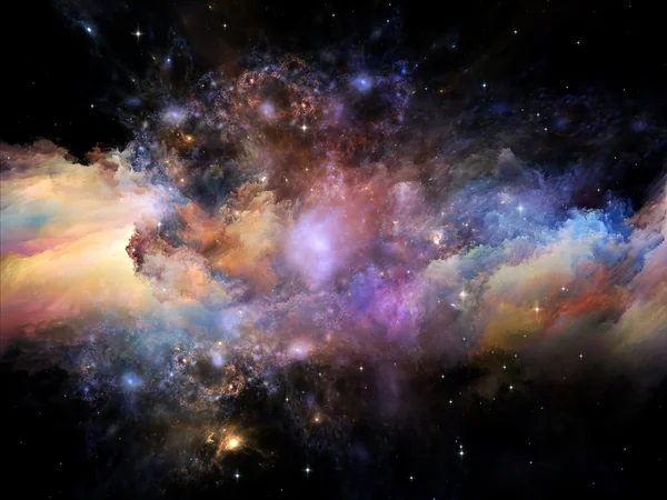 Nebulosa colorida — Fotografia de Stock
