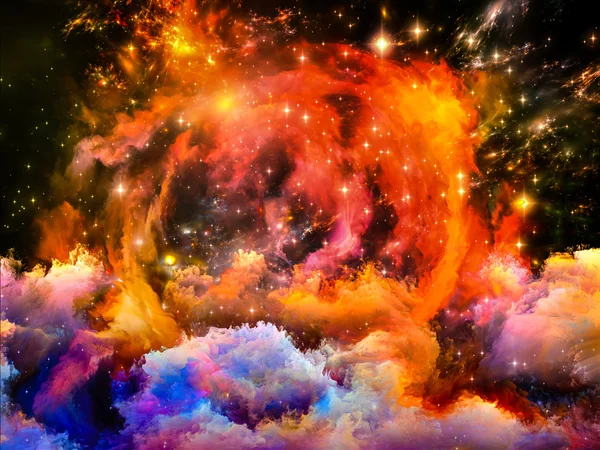 Nebulosa colorida — Fotografia de Stock