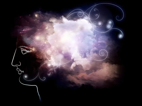 Mente nuvem — Fotografia de Stock