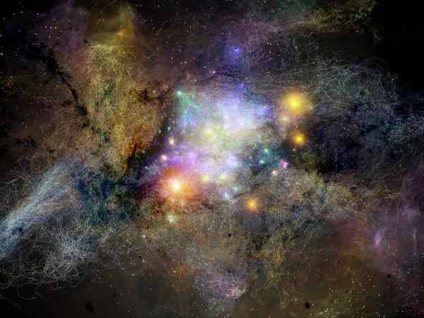 可视化的分形星云 — 图库照片