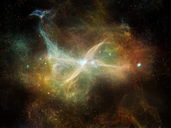 フラクタル星雲のアンフォールディング — ストック写真