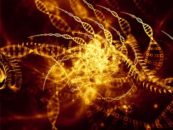 Віртуальне життя ДНК — стокове фото