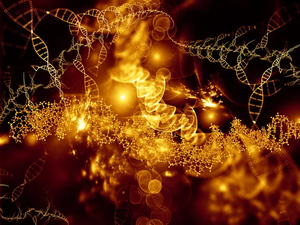 Virtual Life of DNA — Stock Photo, Image