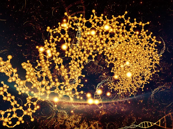Unfolding of DNA — Stock Photo, Image