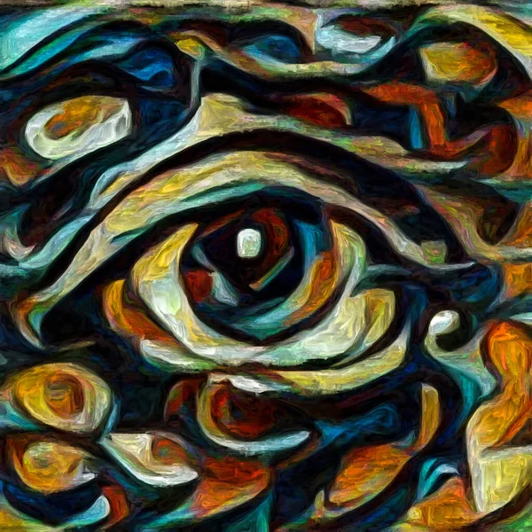 Serie Visión Artística Modelos Ojo Renderizado Estilo Pintura Abstracta Sobre — Foto de Stock