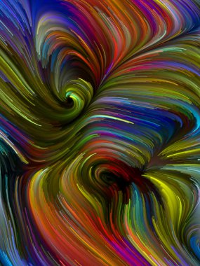 Renkli girdap serisi. Yaşam, yaratıcılık ve sanat projelerinde kullanılmak üzere spektral liflerin renkli hareketlerinden oluşan sanatsal soyutlama