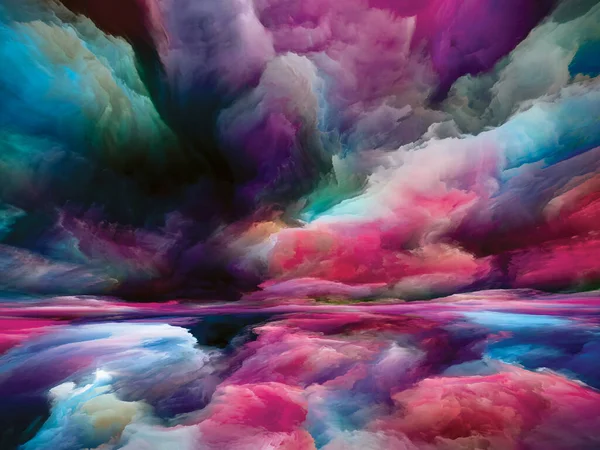 Terra Espectral Série Sonhos Cor Arranjo Abstrato Pintura Texturas Nuvens — Fotografia de Stock