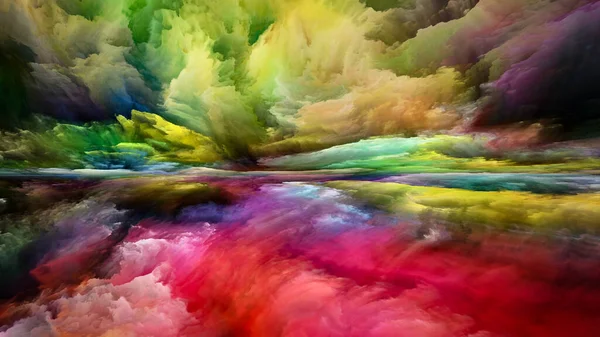 Paesaggio Interno Vedendo Mai Serie Del Mondo Sfondo Composto Colori — Foto Stock