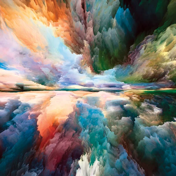 Öbür Dünya Renkleri Zihin Serisinin Peyzajları Yaşam Sanat Şiir Yaratıcılık — Stok fotoğraf