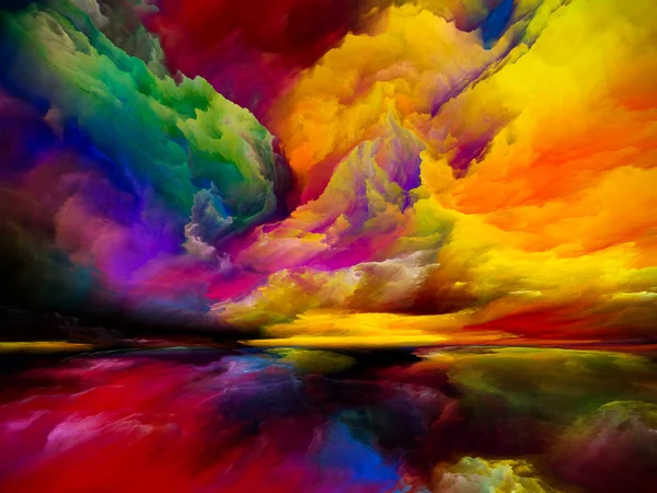 Tajemnica Krajobrazu Seria Color Dreams Wzajemne Oddziaływanie Farb Faktur Gradientowych — Zdjęcie stockowe