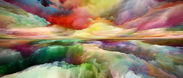 Sny Niebie Seria Ucieczka Rzeczywistości Abstrakcyjna Kompozycja Surrealistycznych Kolorów Faktur — Zdjęcie stockowe