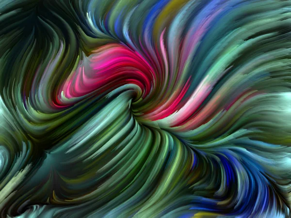 カラー ウォールシリーズ 創造性 芸術をテーマにしたスペクトル繊維のカラフルな動きで構成された抽象的な背景 — ストック写真