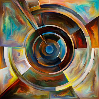 Radiant Circle serisi. Enerji, maneviyat ve sanat konularındaki parlak soyut radyal tasarım