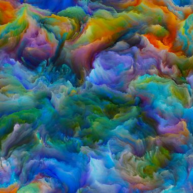 Organik tuval serisi. Yaşamda ve sanatta yaratıcılığa uygun renkli ve detaylı dokuların soyut bileşimi